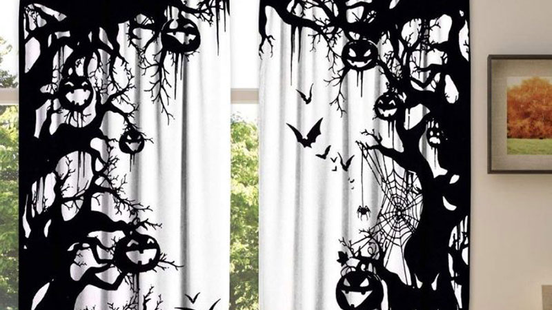 Halloween windows sheer terror